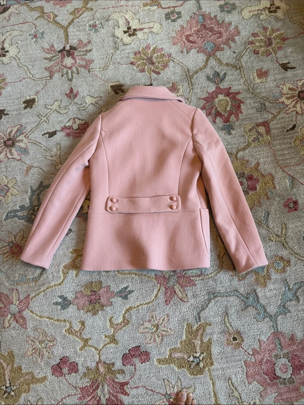 J. Crew Pink Double-Breasted Pea Coat - Picture 3 of 7